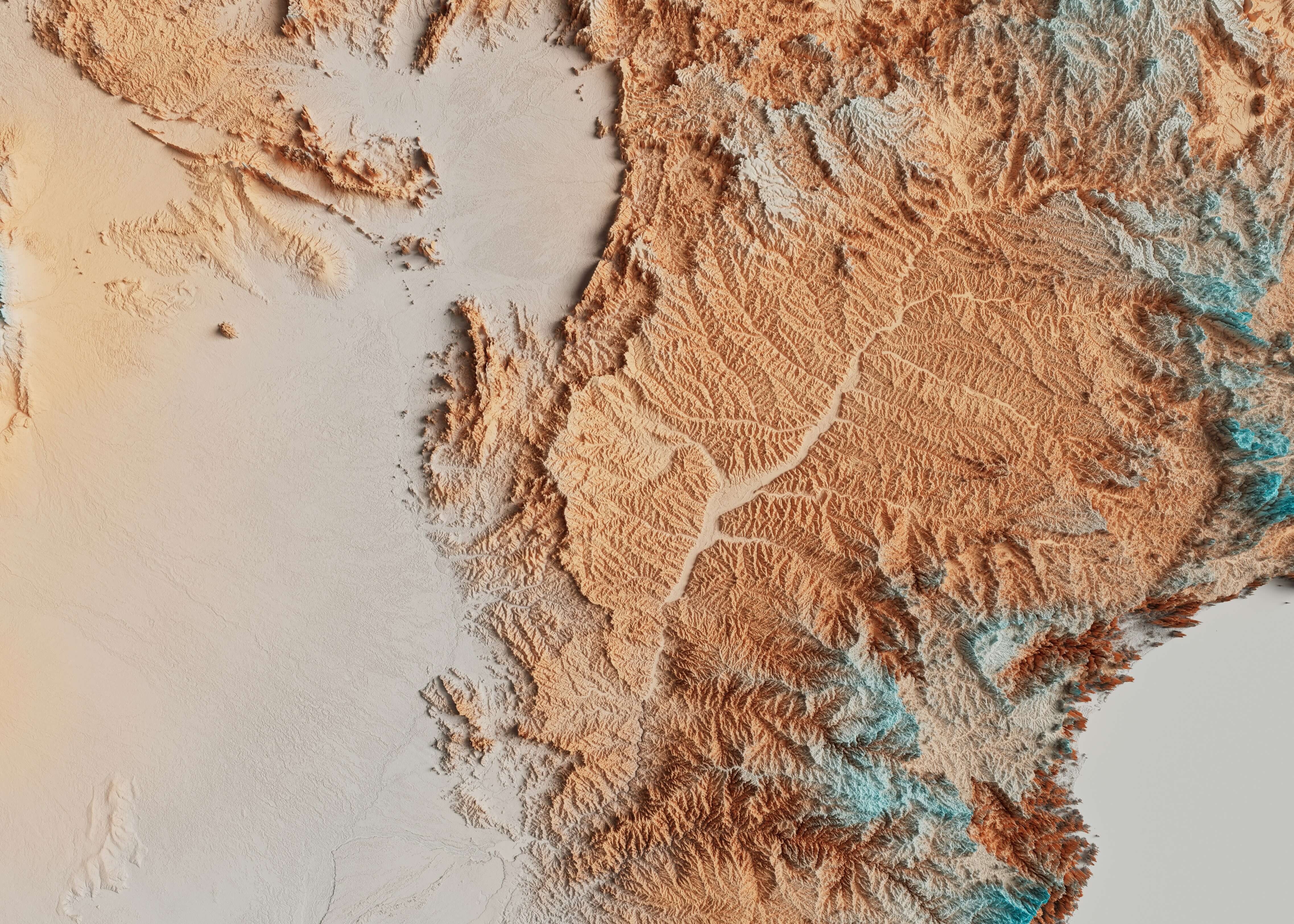 Vista cenital de un terreno cartografiado con dron